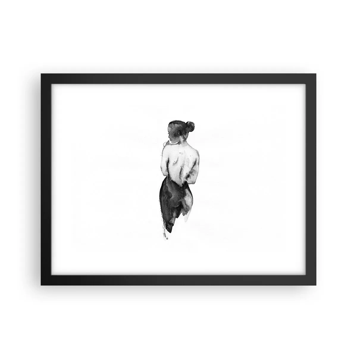 Poster in cornice nera - Accanto a lei il mondo scompare - 40x30 cm