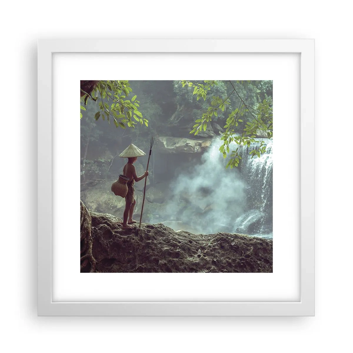 Poster in cornice bianca - In armonia con la natura - 30x30 cm