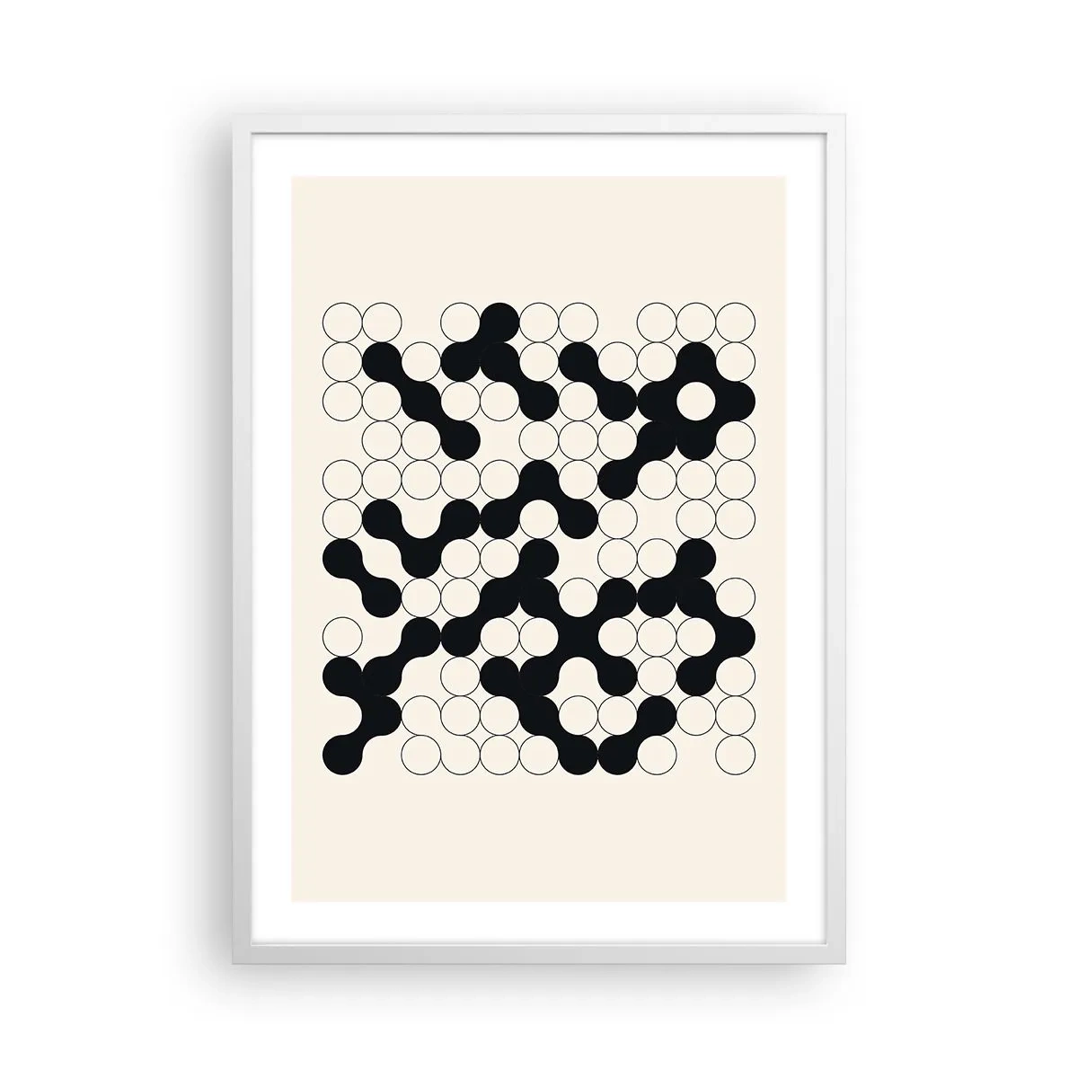 Poster in cornice bianca - Gioco cinese: variazione - 50x70 cm