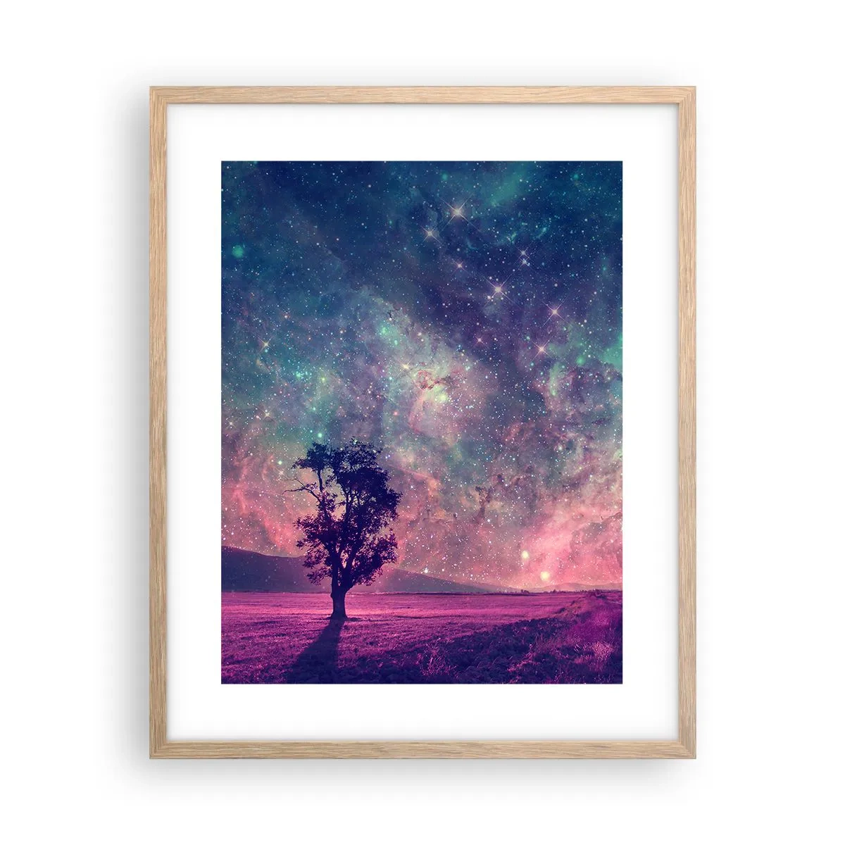 Poster in cornice rovere chiaro - Sotto un cielo magico - 40x50 cm