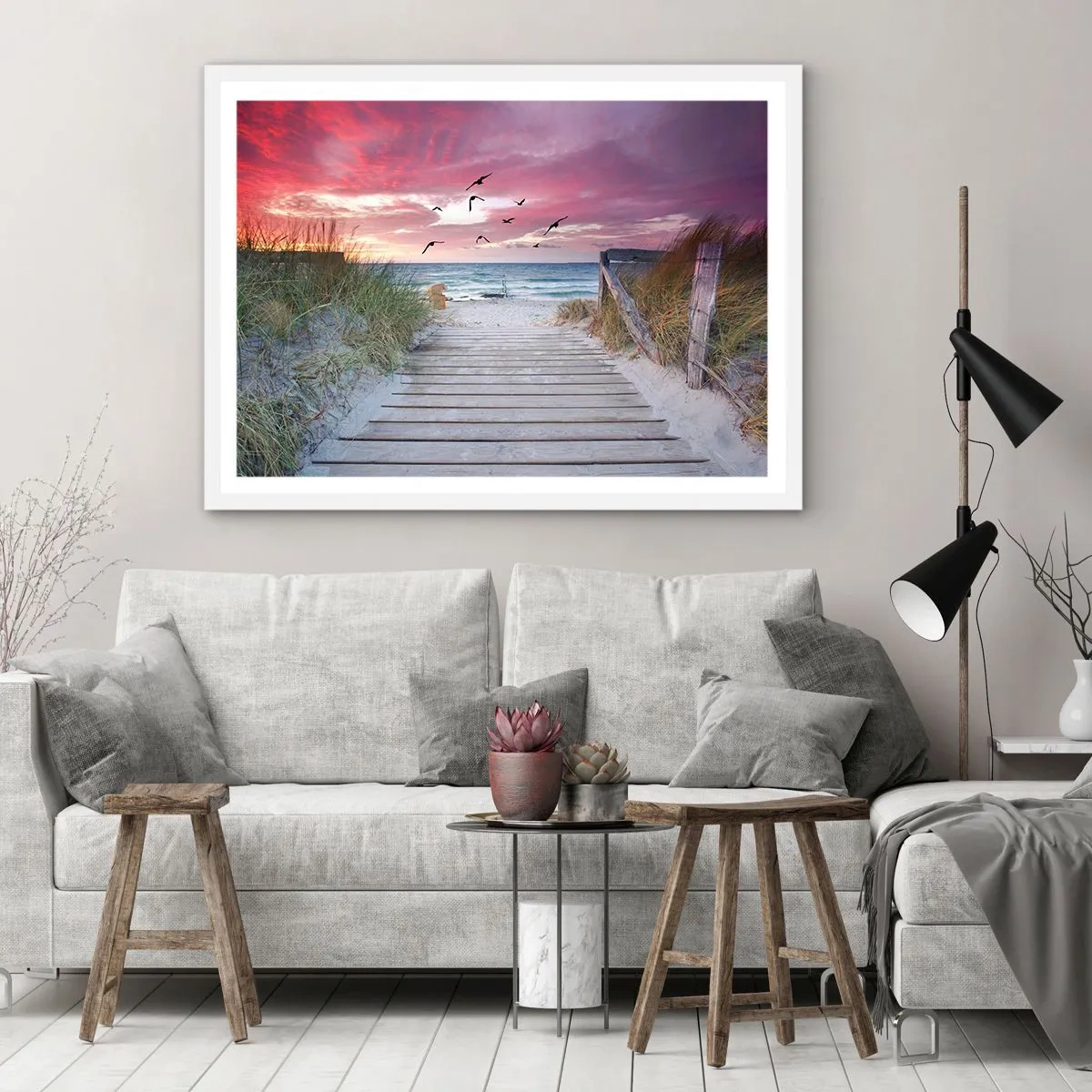 Poster in cornice bianca - Impressioni baltiche - 40x30 cm