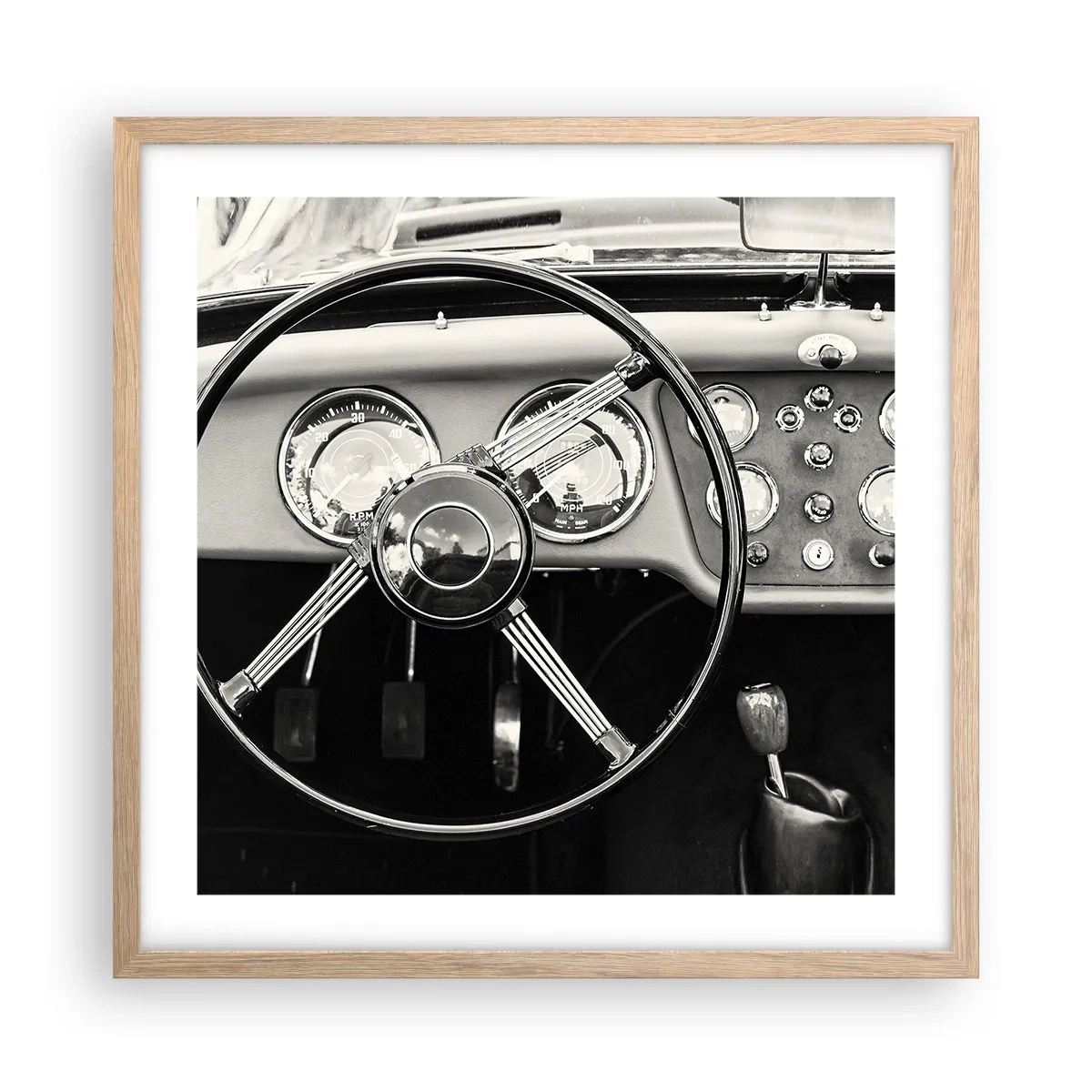 Poster in cornice rovere chiaro - Il sogno del collezionista - 50x50 cm