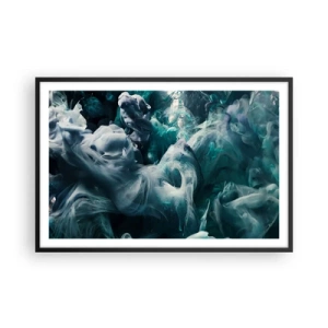 Poster in cornice nera - Il movimento dei colori - 91x61 cm