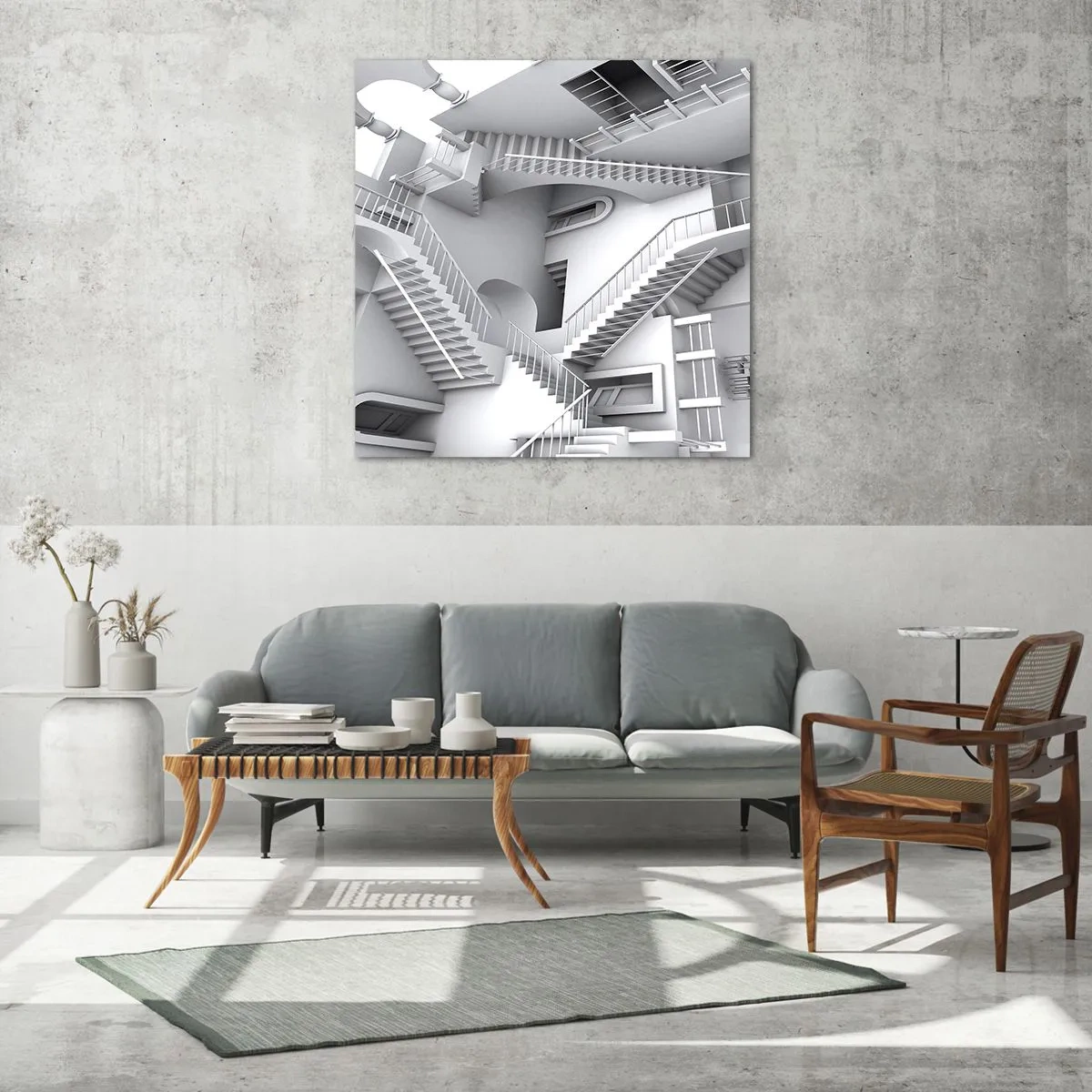 Quadro su vetro - Il paradosso dello spazio - 60x60 cm