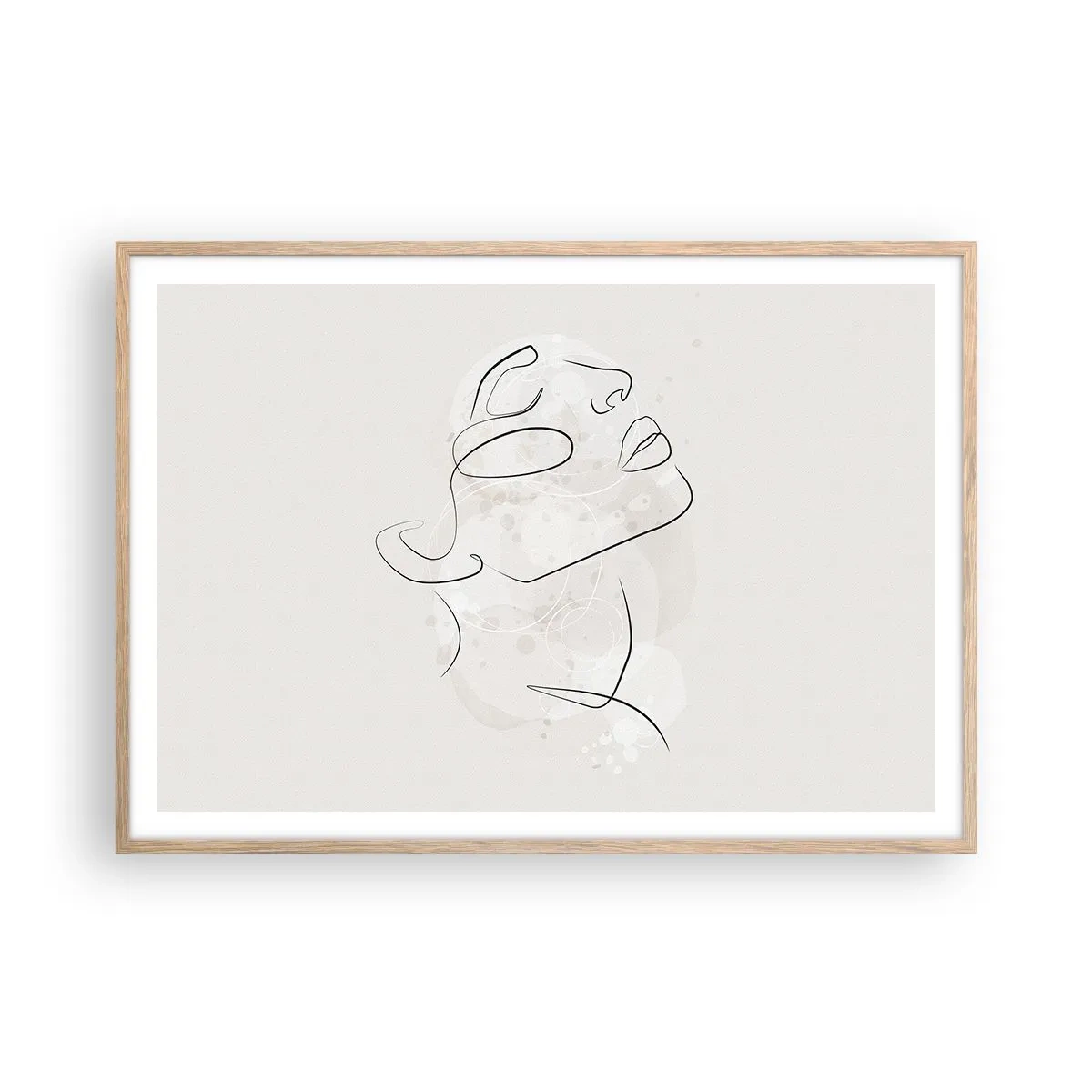 Poster in cornice rovere chiaro - Profilo di sogno - 100x70 cm