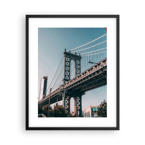 Poster in cornice nera - Sopra le onde della città - 40x50 cm