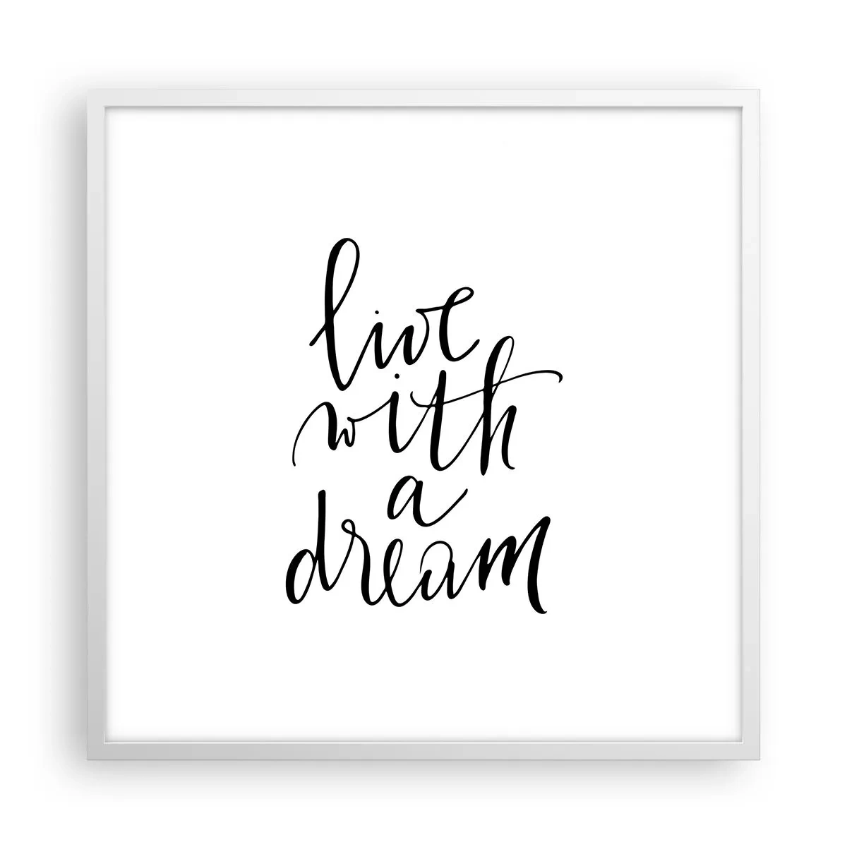 Poster in cornice bianca - Of course - 60x60 cm