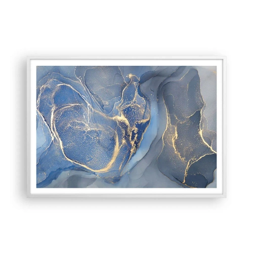 Poster in cornice bianca - Polvere d'oro - 100x70 cm
