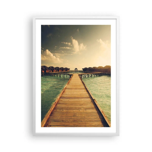 Poster in cornice bianca - Caldo invito - 50x70 cm