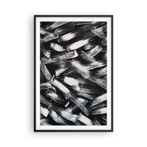 Poster in cornice nera - Astrazione in spirito industriale - 61x91 cm