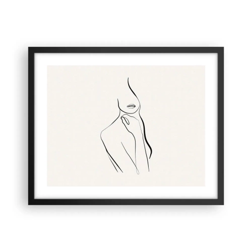 Poster in cornice nera - Onda di malinconia - 50x40 cm