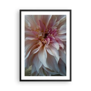 Poster in cornice nera - Primo piano di delicati petali di fiori in colori pastello - 50x70cm - Freschezza in fiore - Decorazione murale moderna per soggiorno e camera da letto ARTTOR