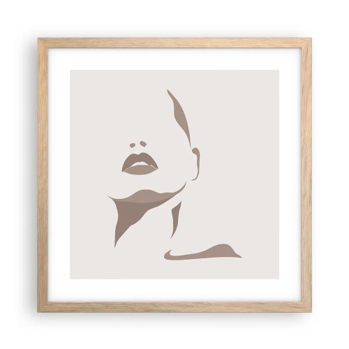 Poster in cornice rovere chiaro - Fatta di luce e ombra - 40x40 cm