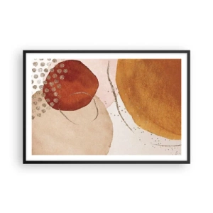 Poster in cornice nera - Rotondità e movimento - 91x61 cm