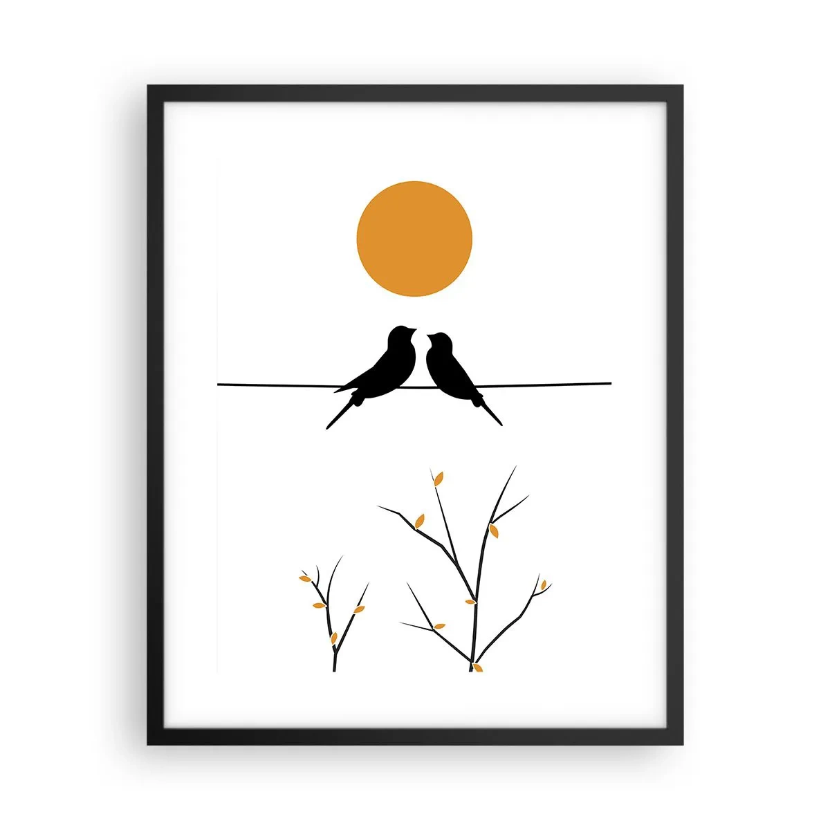 Poster in cornice nera - Sera da usignoli - 40x50 cm