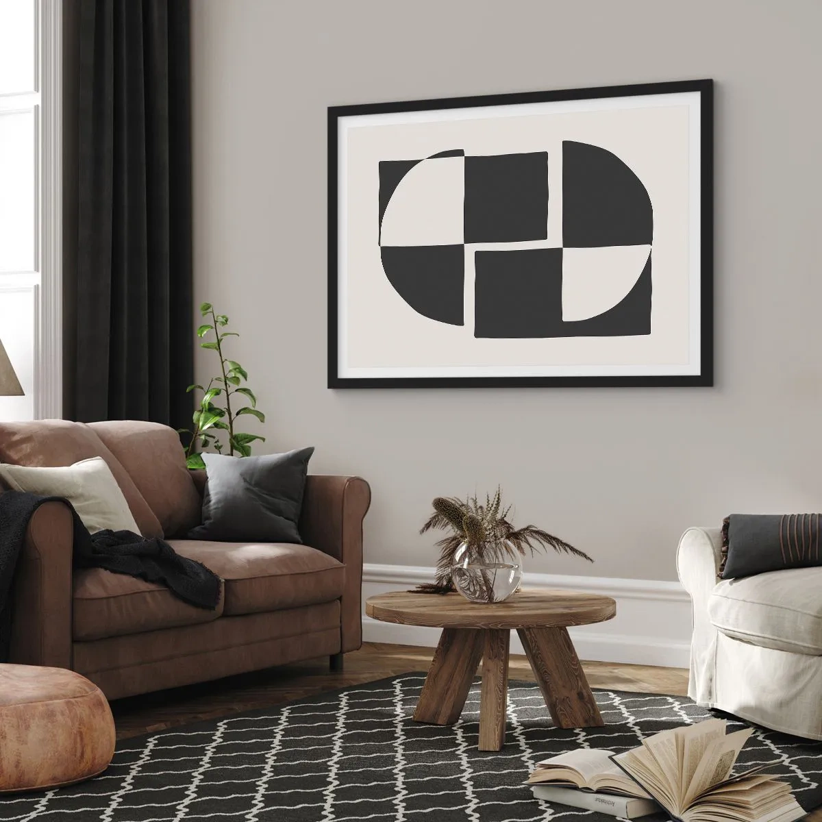 Poster in cornice nera - Antitesi - sintesi - 40x30 cm