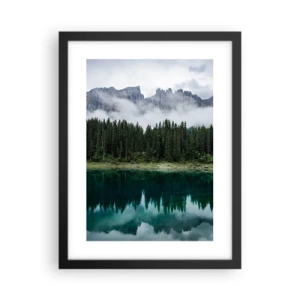 Poster in cornice nera - Silenzio, non svegliamo l'acqua che dorme... - 30x40 cm