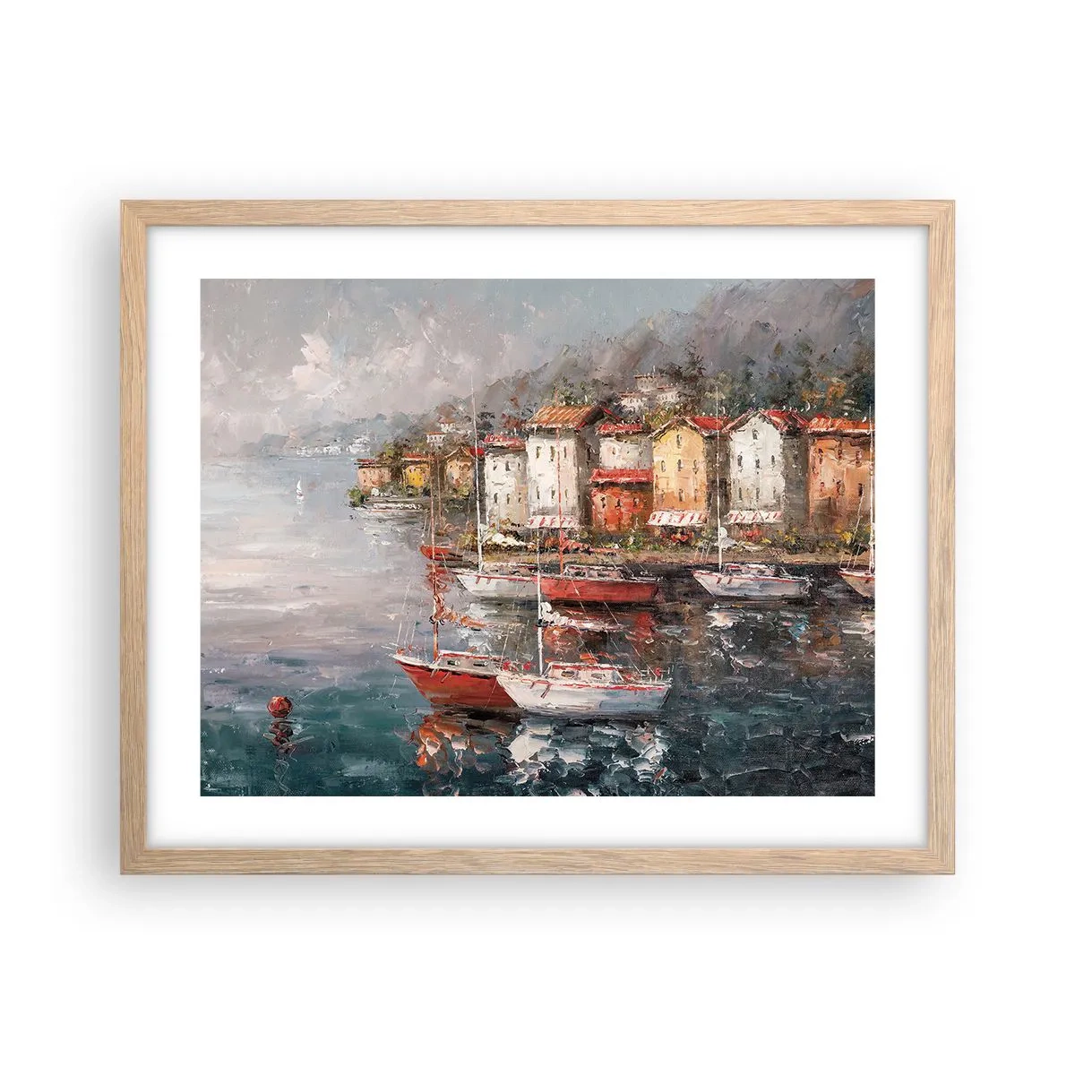 Poster in cornice rovere chiaro - Molo romantico - 50x40 cm
