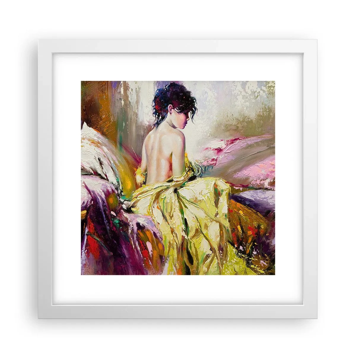 Poster in cornice bianca - Tra la bocca e il bordo della coppa - 30x30 cm