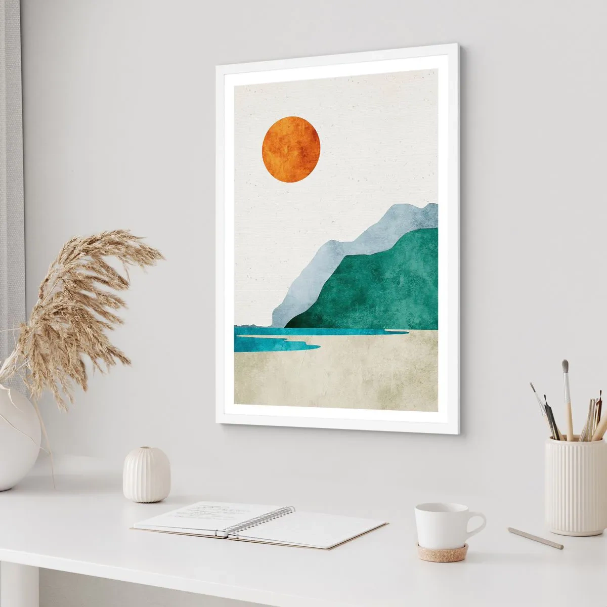 Poster in cornice bianca - Paesaggio come si deve - 30x40 cm