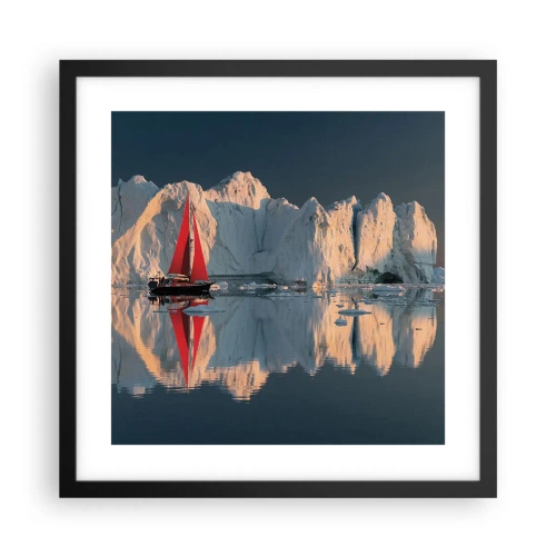 Poster in cornice nera - Ai confini del mondo - 40x40 cm