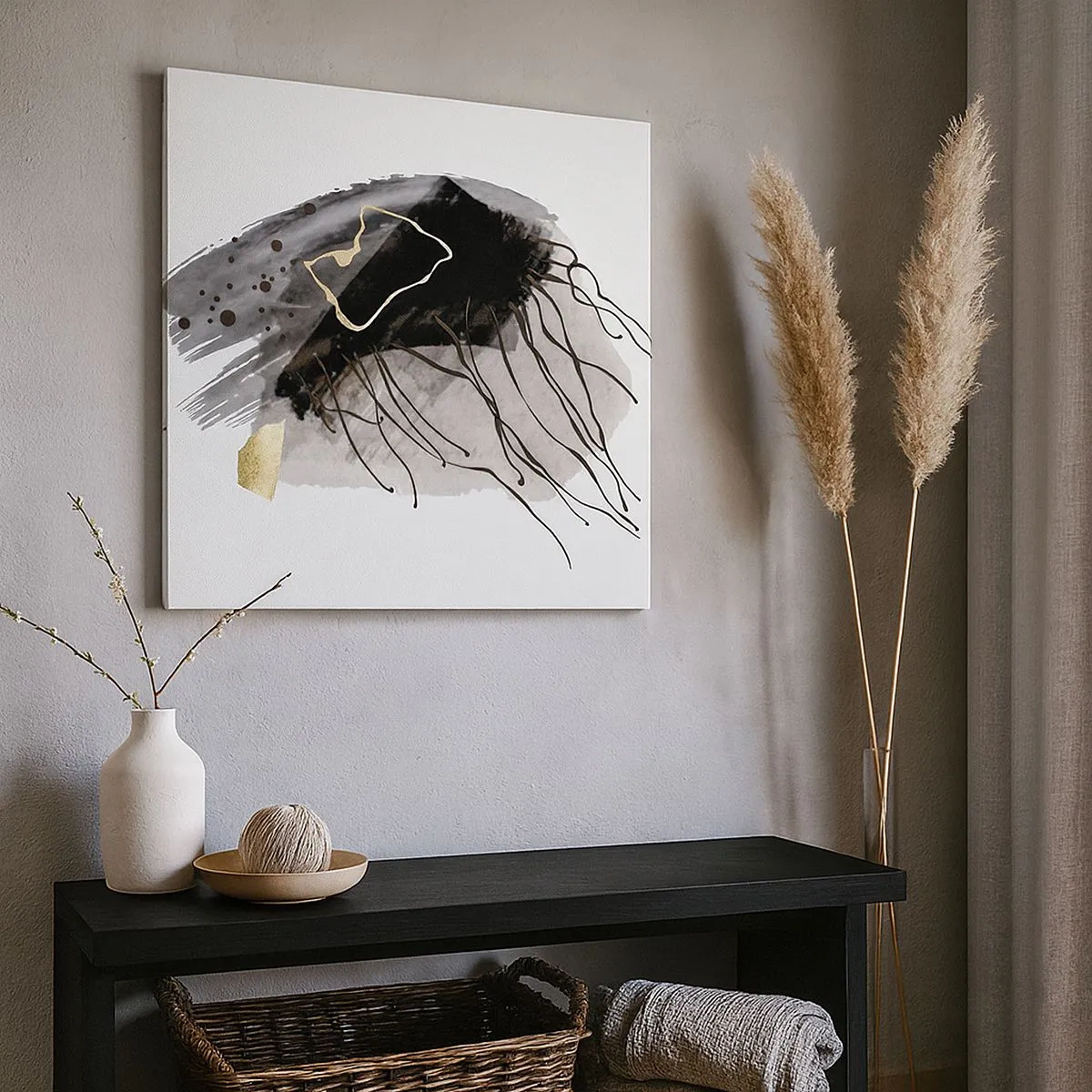 Quadro su tela - Stampe su Tela - In nero e in oro - 30x30 cm