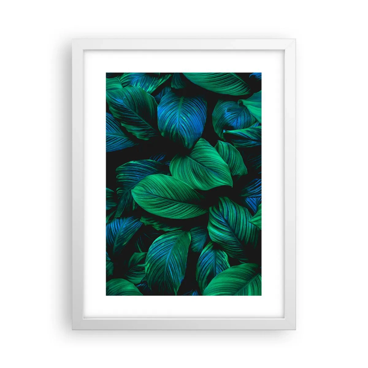 Poster in cornice bianca - Nella folla verde - 30x40 cm