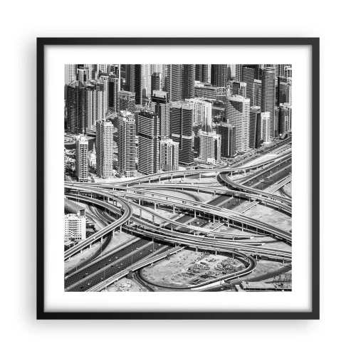 Poster in cornice nera - Dubai - città impossibile - 50x50 cm