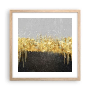 Poster in cornice rovere chiaro - Nel profondo e verso l'alto - 40x40 cm