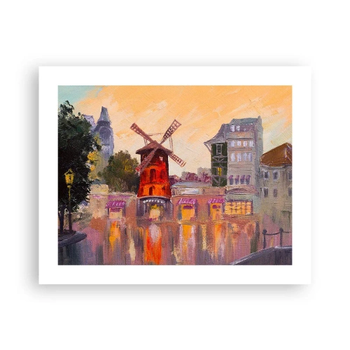 Poster - Le icone di Parigi: il Moulin Rouge - 50x40 cm