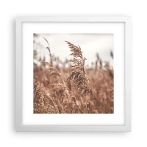 Poster in cornice bianca - Nei campi è già autunno - 30x30 cm