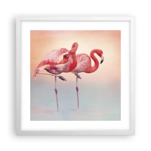 Poster in cornice bianca - Nel colore del sole al tramonto - 40x40 cm