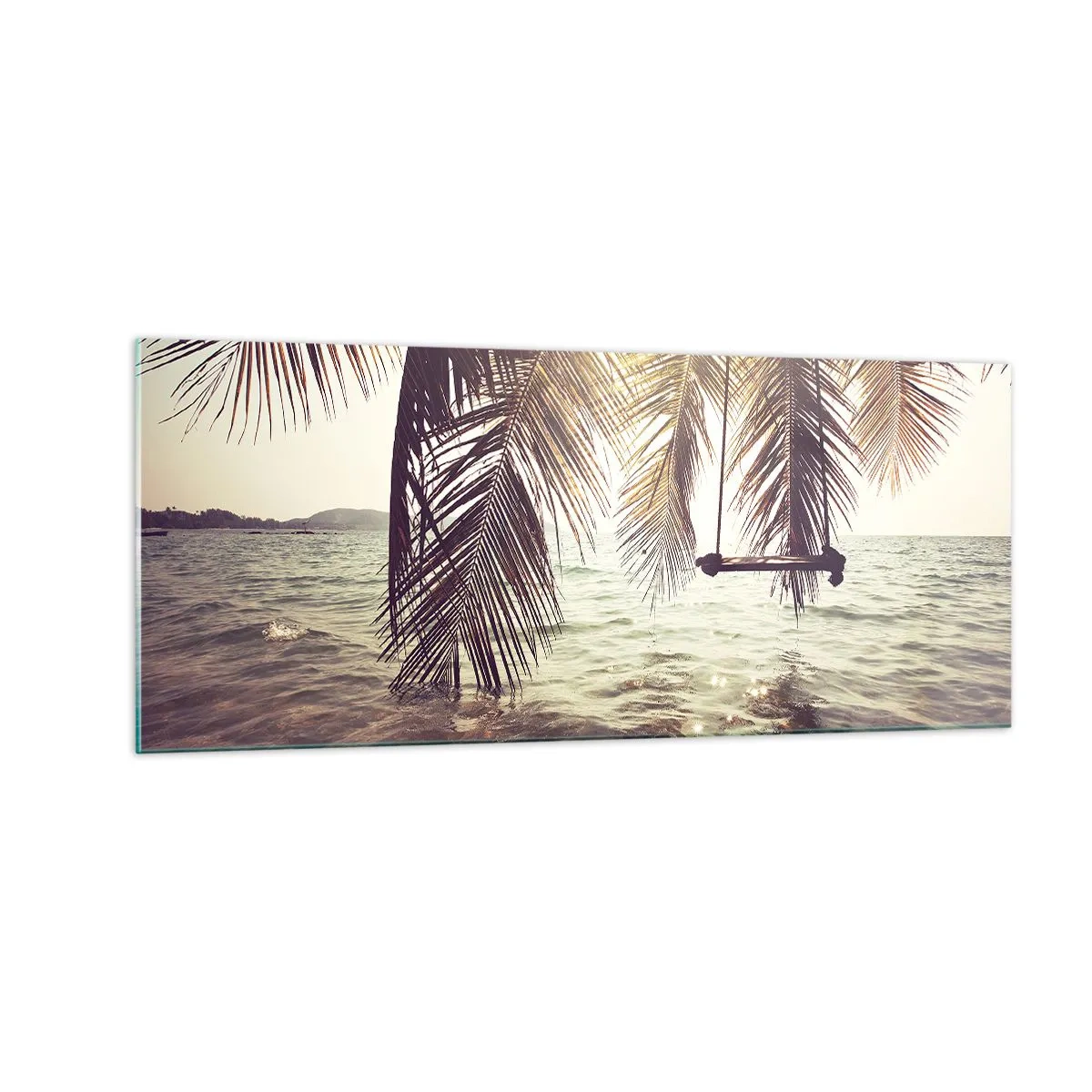 Quadro su vetro - Si può dondolare tra le nuvole a volontà - 100x40 cm