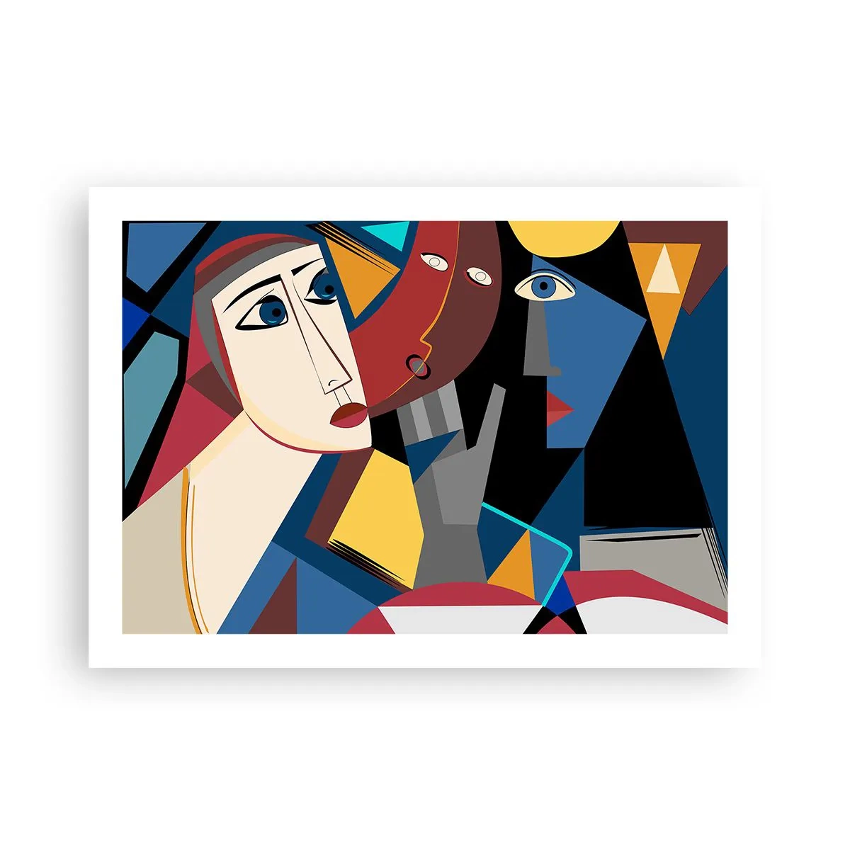 Poster - Dialogo di cubisti - 70x50 cm