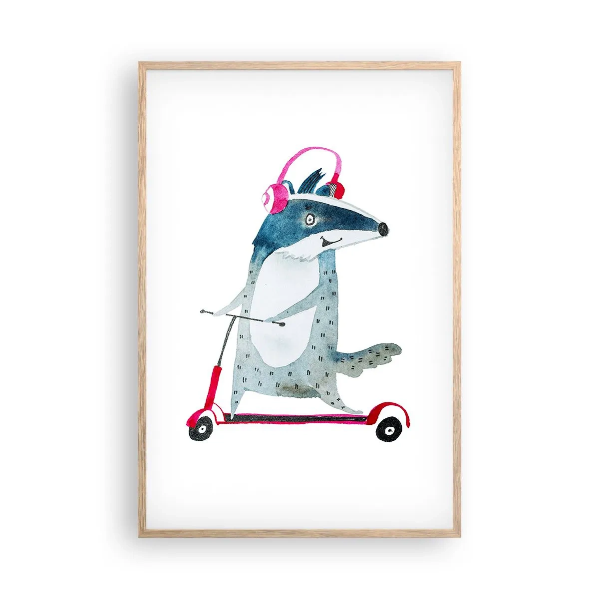 Poster in cornice rovere chiaro - Tassi di gioia - 61x91 cm