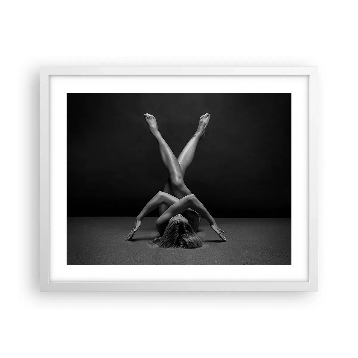 Poster in cornice bianca - Geometria del nudo - 50x40 cm