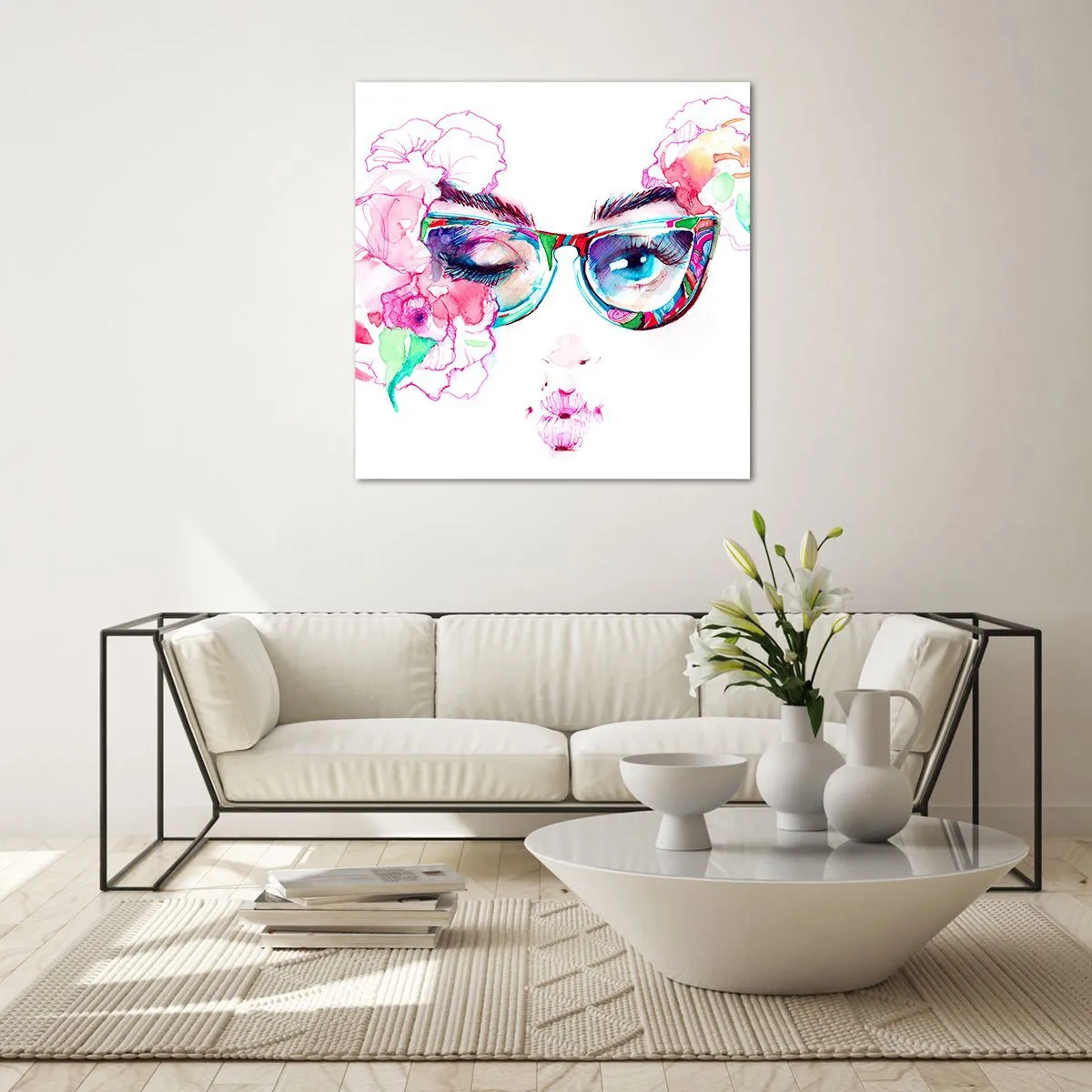 Quadro su vetro - Promessa allettante - 70x70 cm