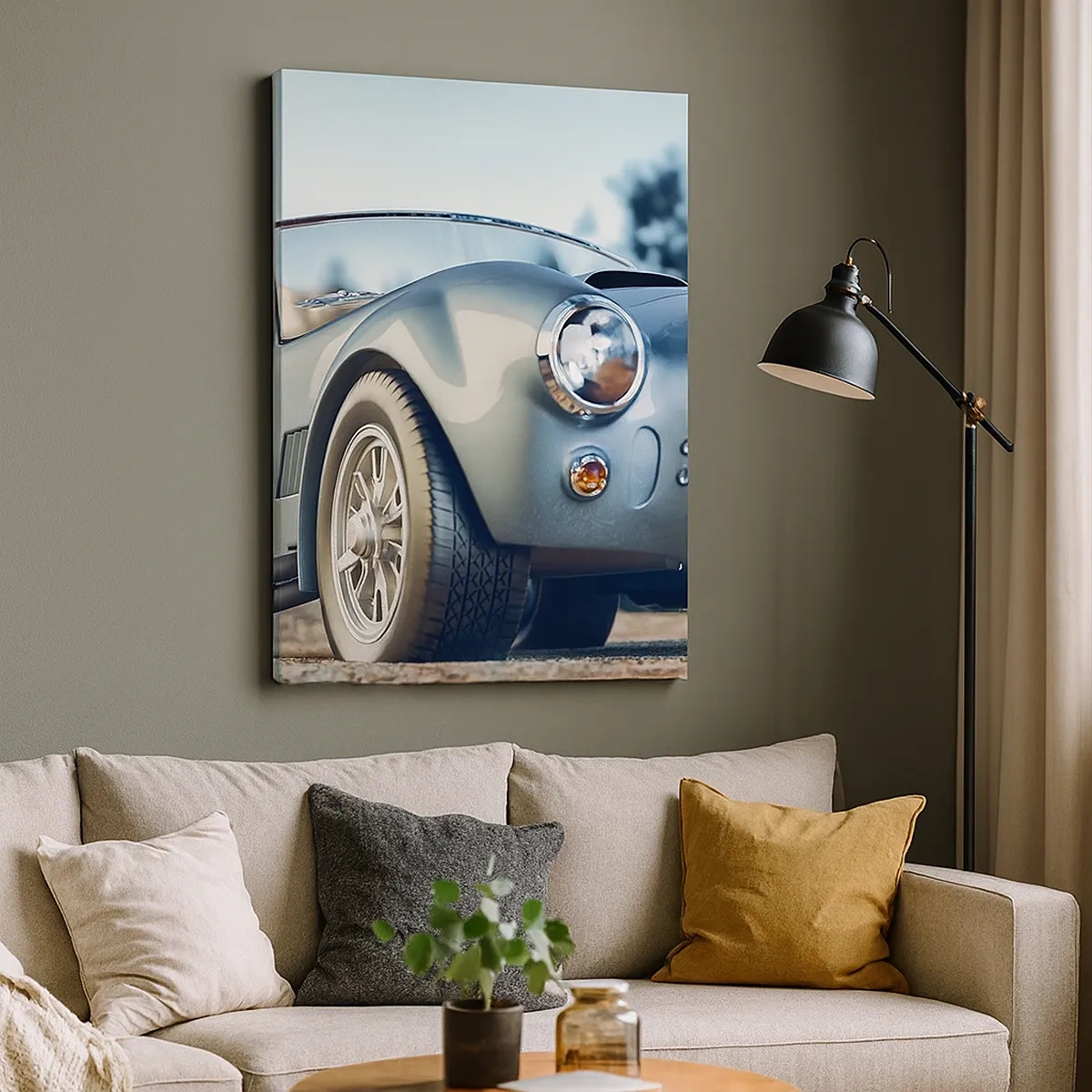 Quadro su tela - Stampe su Tela - Auto decappottabile classica in un ambiente pittoresco - 50x70cm - Perché lo stile è importante - Decorazione murale moderna per soggiorno e camera da letto ARTTOR