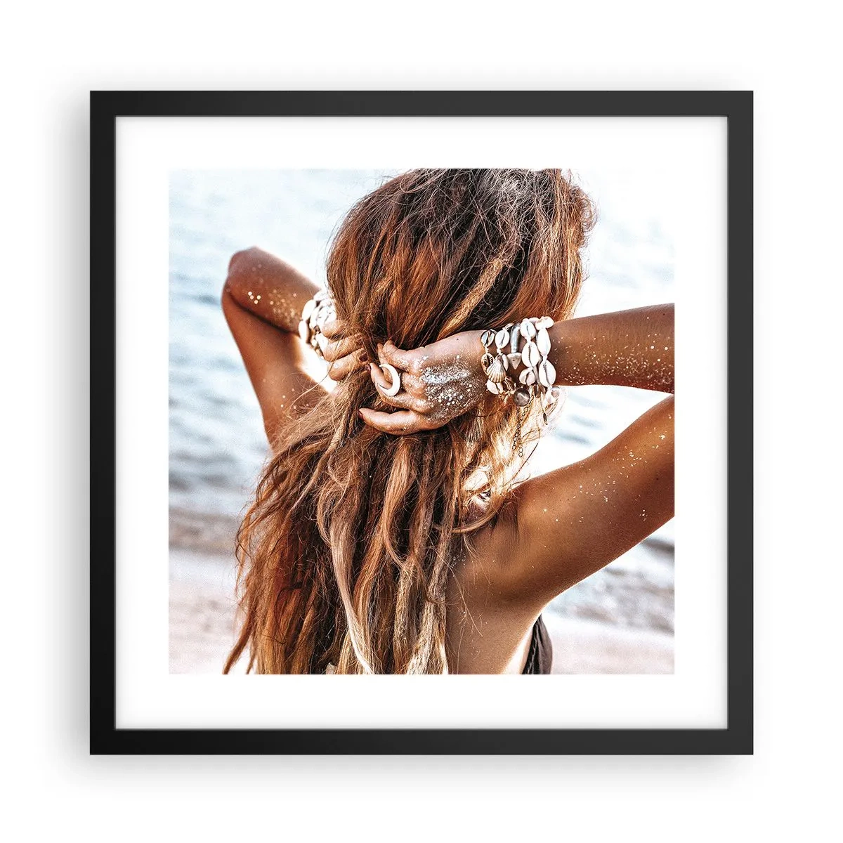 Poster in cornice nera - Sorella dell'acqua e del sole - 40x40 cm