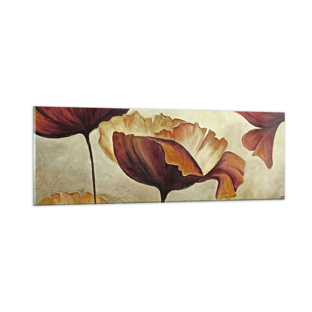 Quadro su vetro - Nei prati e nei campi - 90x30 cm