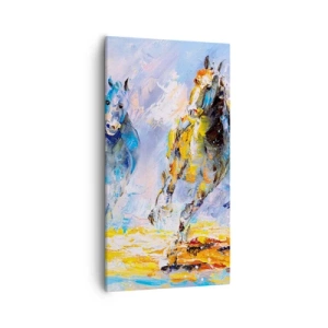 Quadro su tela - Stampe su Tela - Al galoppo nella luce - 55x100 cm