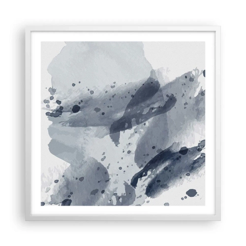 Poster in cornice bianca - Studio della natura dell'acqua - 60x60 cm