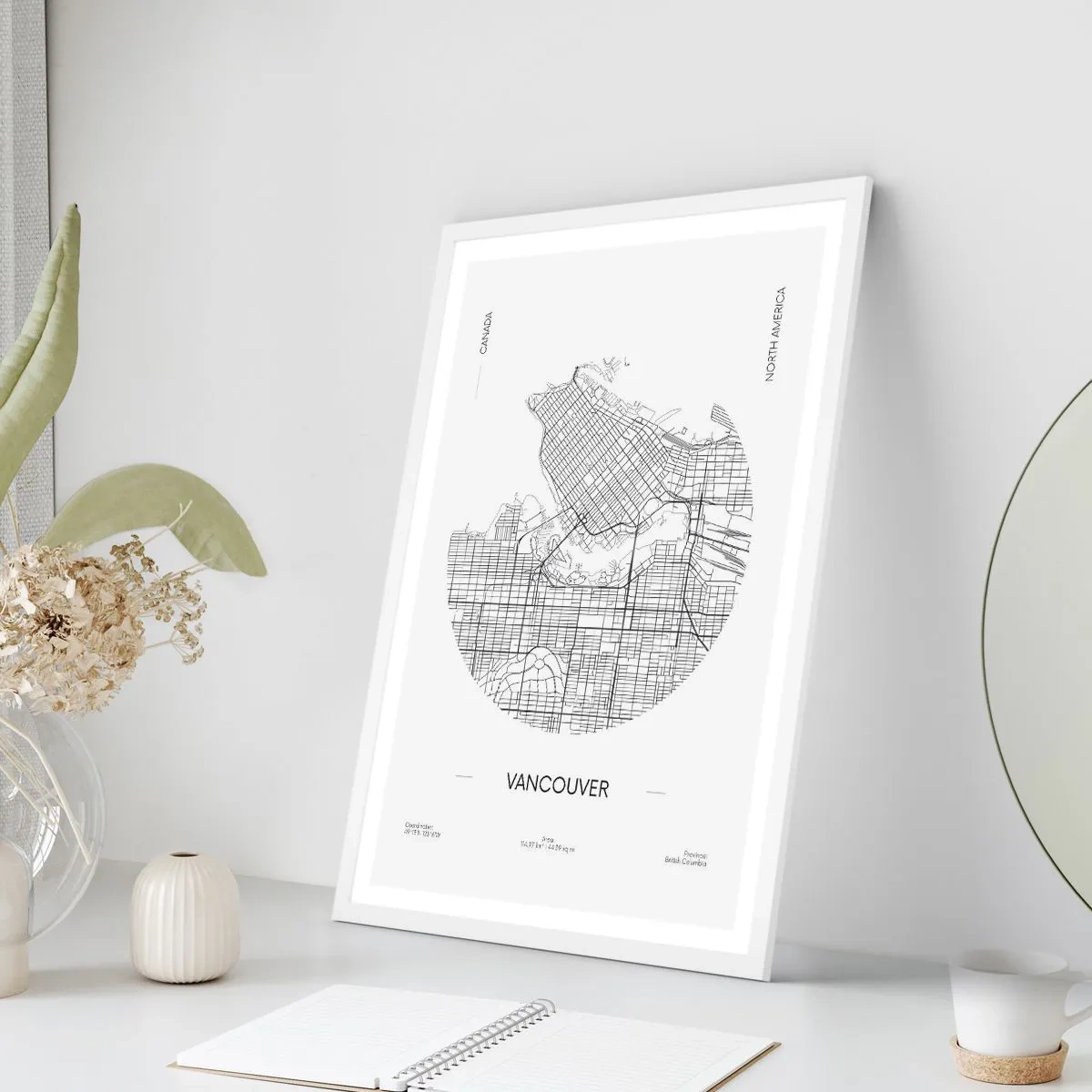 Poster in cornice bianca - Anatomia Vancouver - 30x40 cm