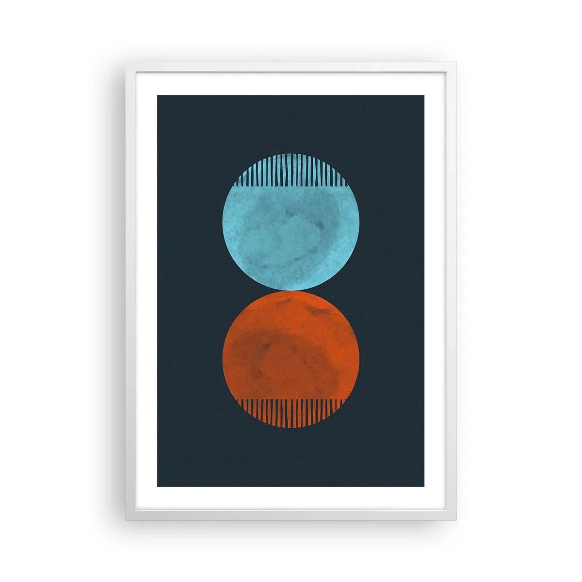 Poster in cornice bianca - Solo geometria? - 50x70 cm
