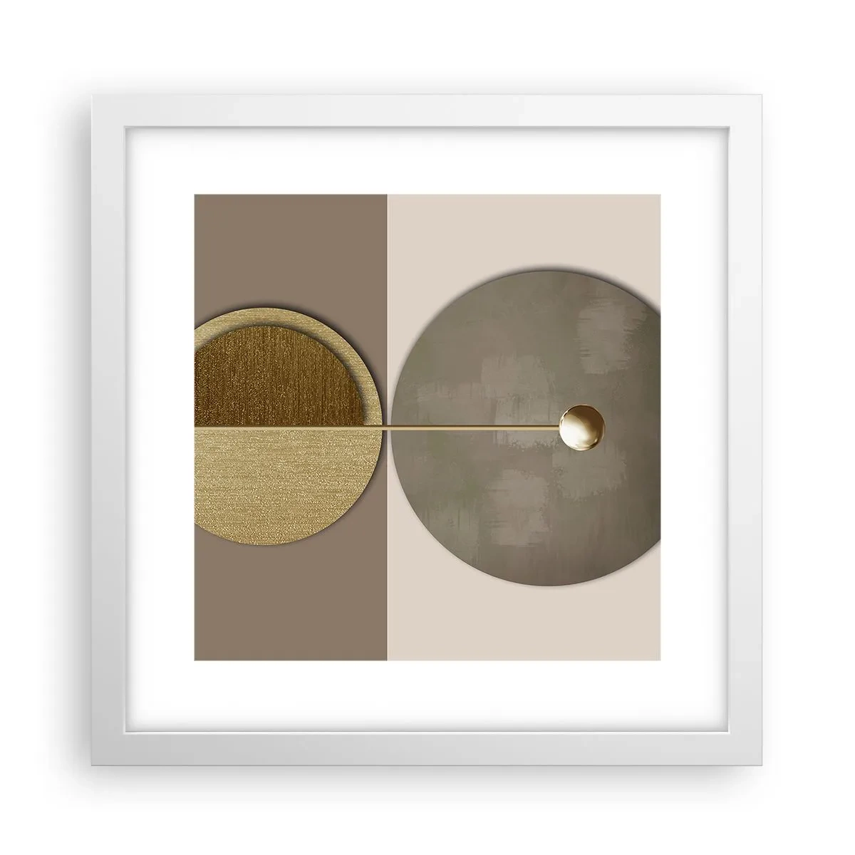 Poster in cornice bianca - Equilibrio perfetto - 30x30 cm