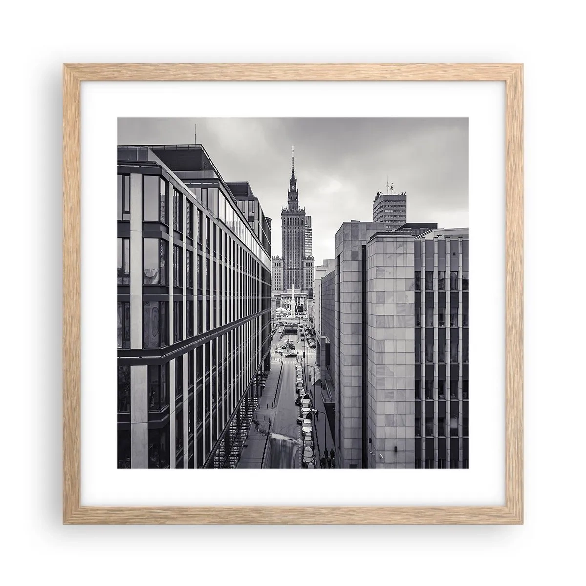 Poster in cornice rovere chiaro - La valle di Varsavia - 40x40 cm