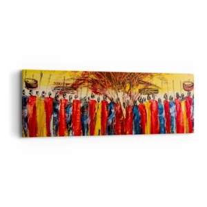 Quadro su tela - Stampe su Tela - Al suono dei tam tam - 90x30 cm