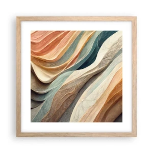 Poster in cornice rovere chiaro - L'attimo prima del cambiamento - 40x40 cm