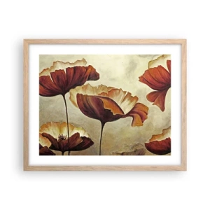 Poster in cornice rovere chiaro - Nei prati e nei campi - 50x40 cm