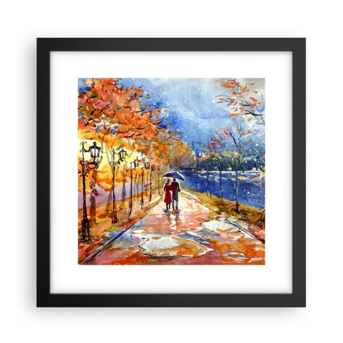 Poster in cornice nera - Insieme fino ai confini del tempo - 30x30 cm